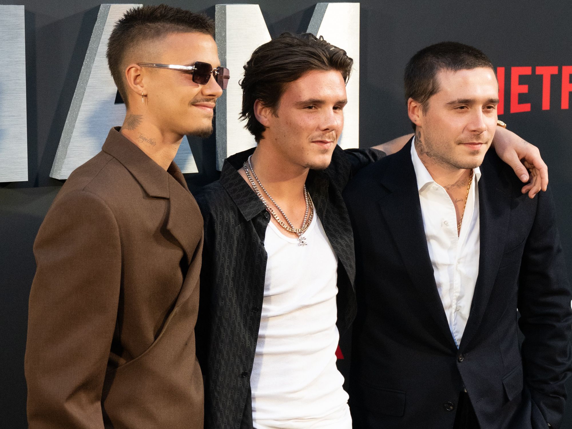 Romeo, Cruz and Brooklyn Beckham