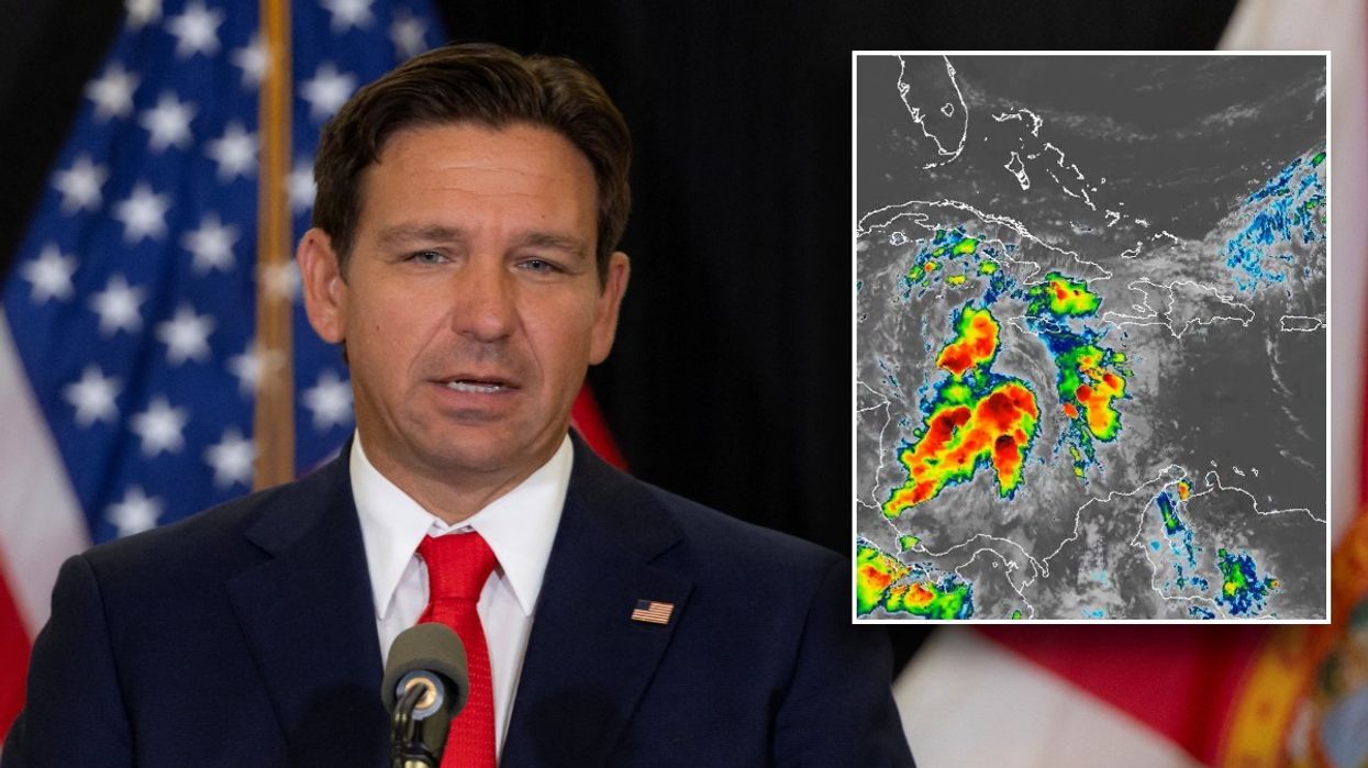 Ron DeSantis and NOAA map