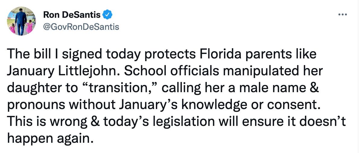 Ron DeSantis signed the 'Don't Say Gay' bill earlier this year.