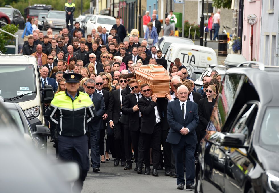 Ronan Keating at brother Ciaran's funeral in County Mayo