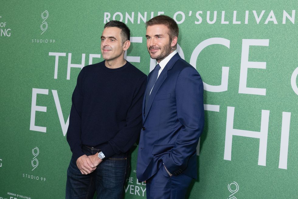Ronnie O'Sullivan and David Beckham