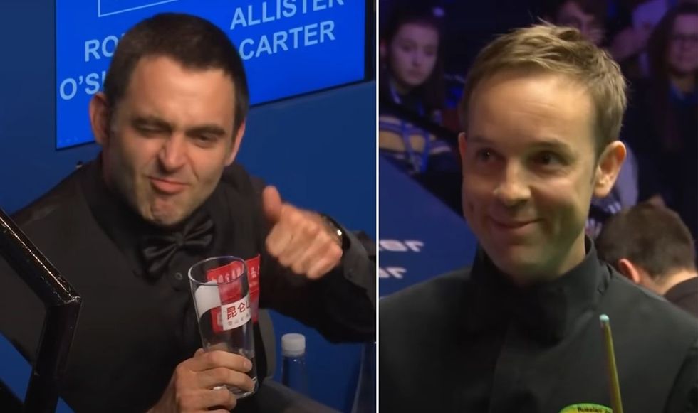 Ronnie O'Sullivan clashed with Ali Carter in 2018
