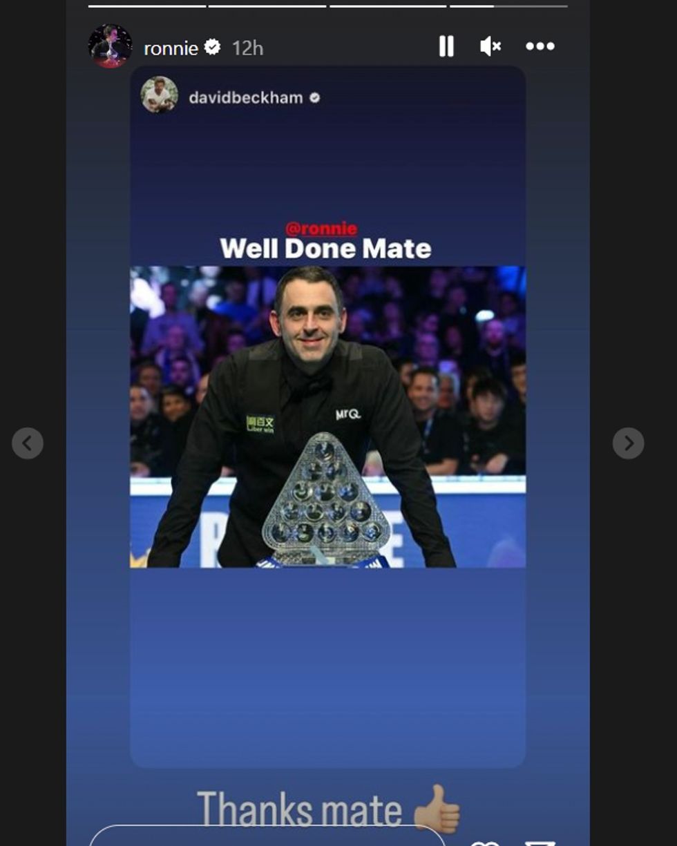 Ronnie O'Sullivan David Beckham