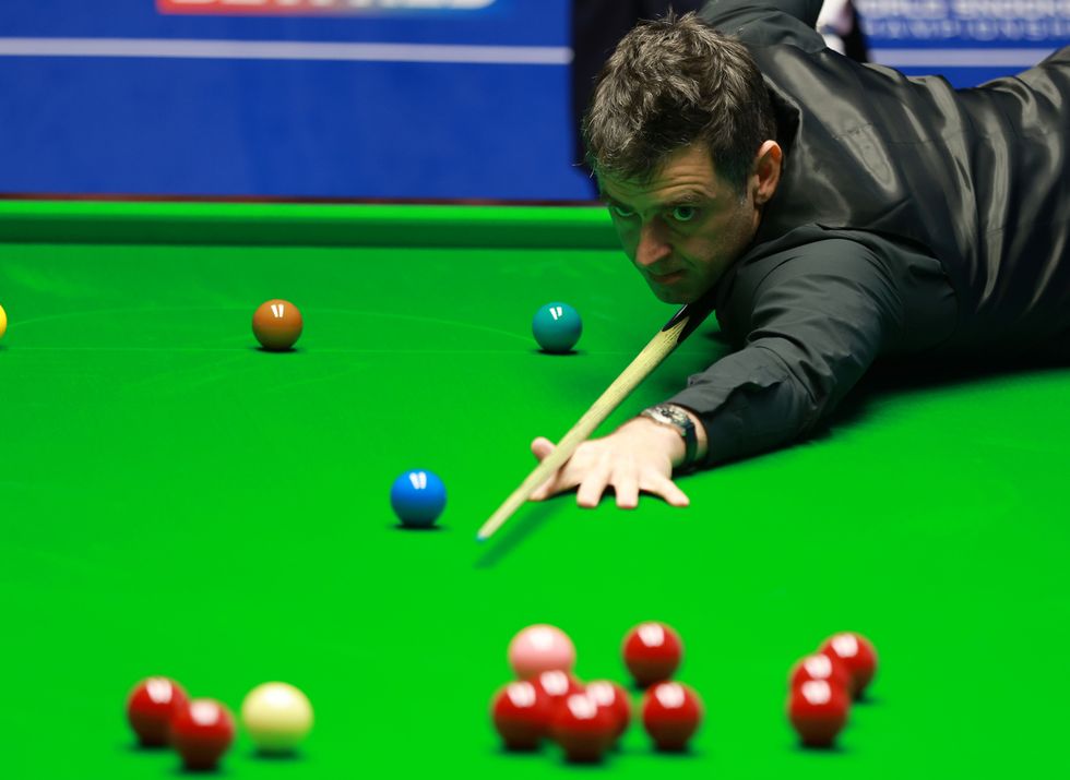 Ronnie OSullivan in action during day seven of the Betfred World Snooker Championships at The Crucible, Sheffield. Picture date: Friday April 22, 2022.