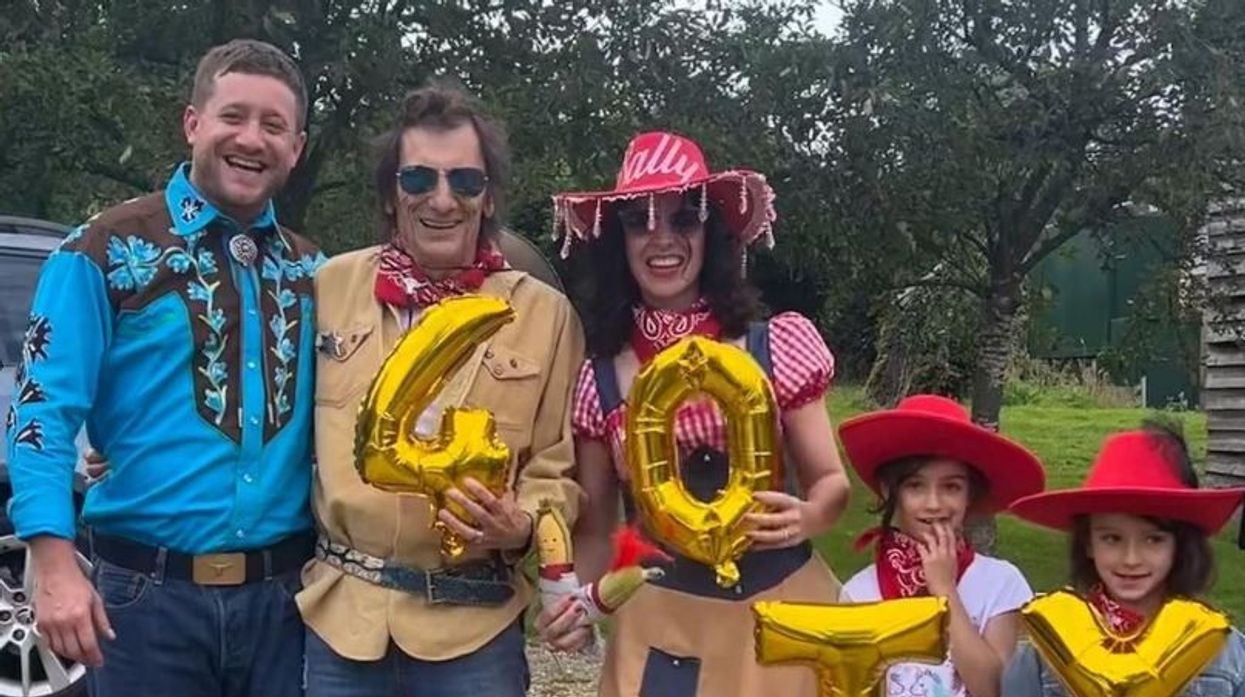Ronnie Wood and his family