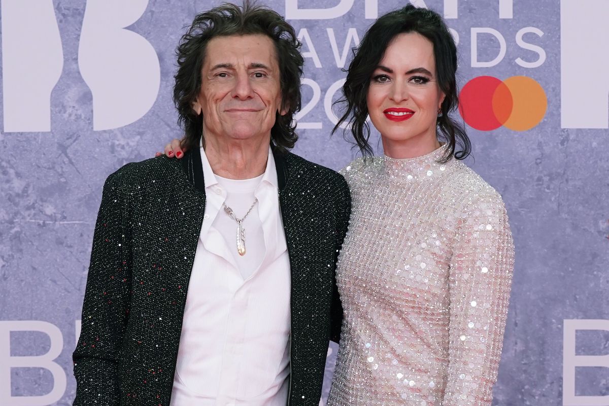 Ronnie Wood and Sally Humphreys