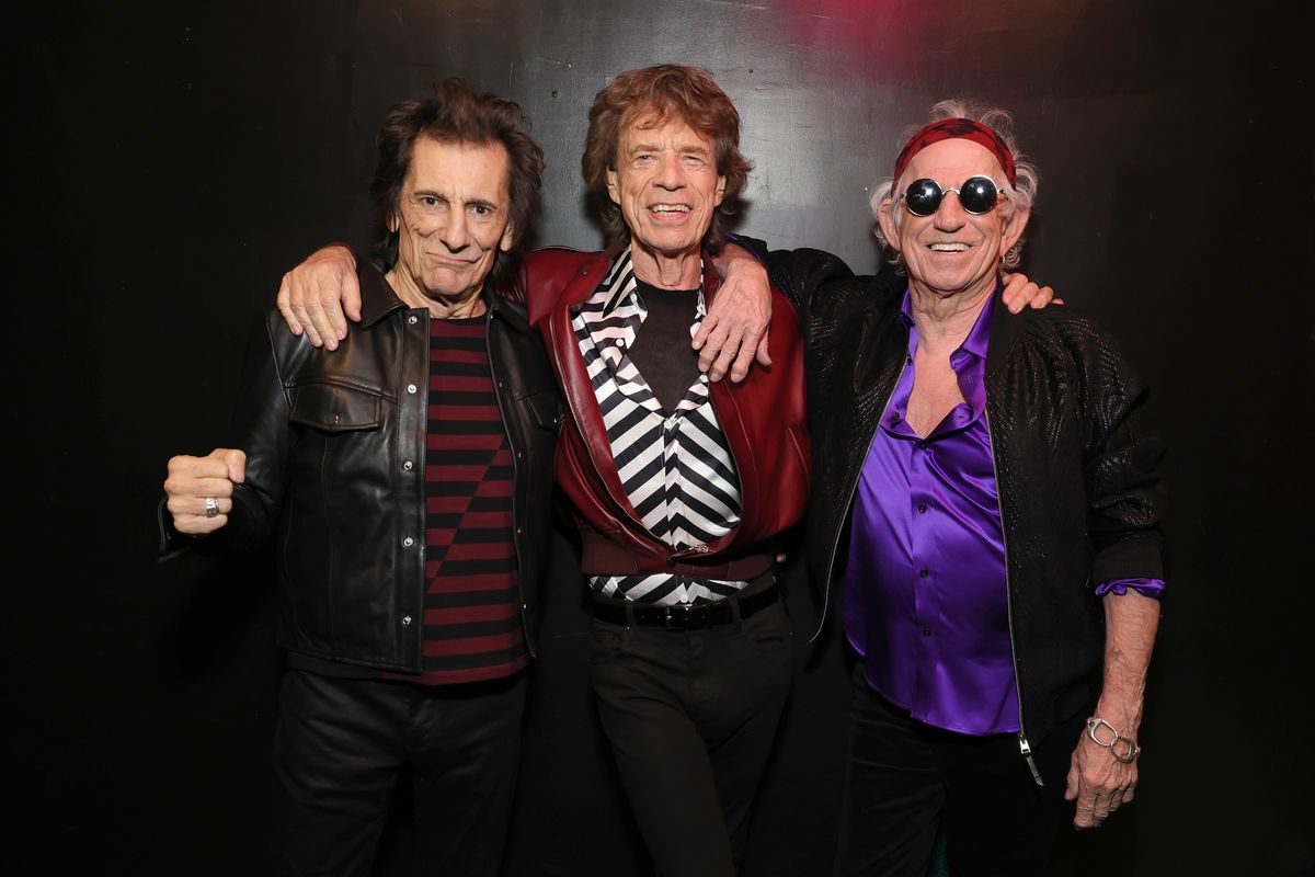 Ronnie Wood, Mick Jagger and Keith Richards