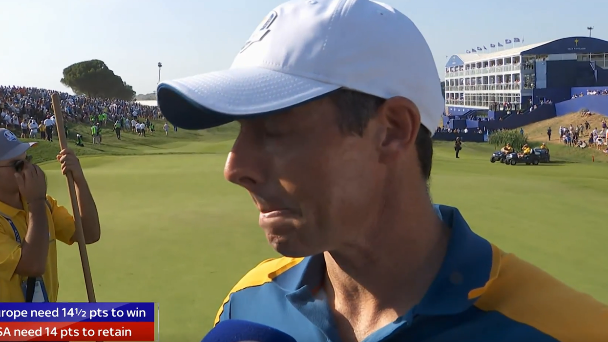 Rory McIlroy chokes up after securing fourth point for Europe as Ryder Cup star 'fuelled' by altercation