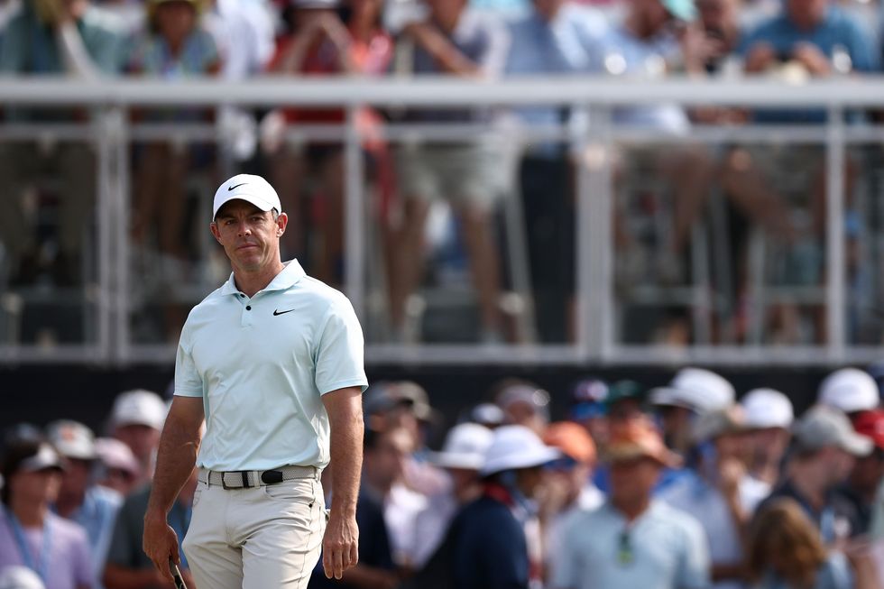 Rory McIlroy cut a lonely figure after his round