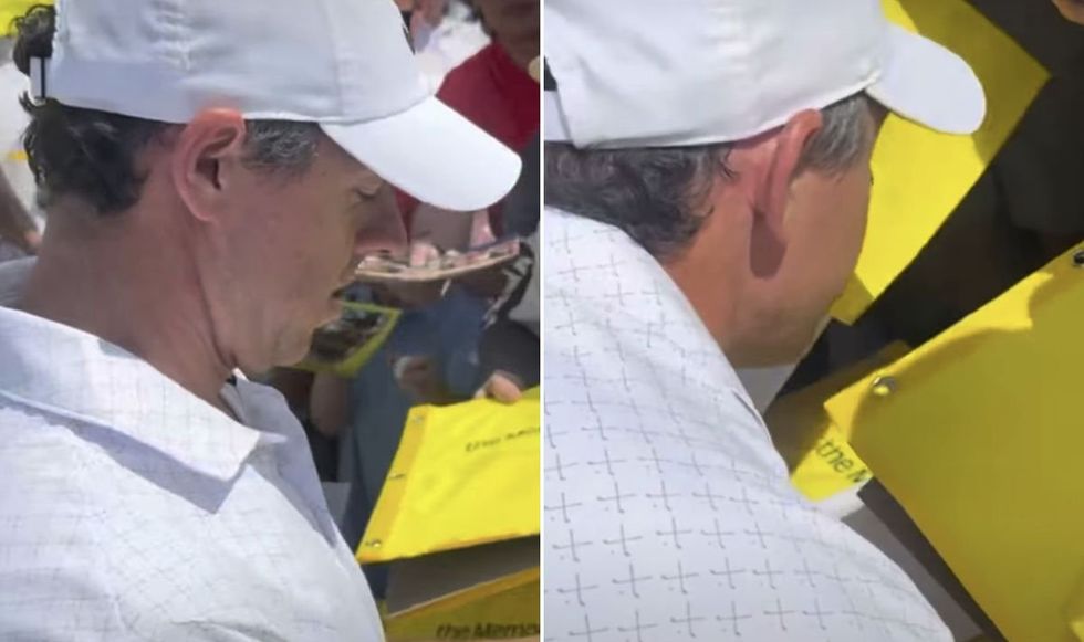 Rory McIlroy signed autographs for a young fan whose name was also Rory