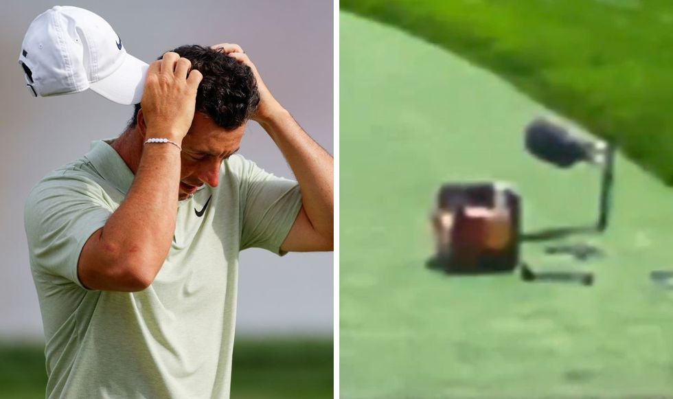 Rory McIlroy smashed up a tee box on Saturday