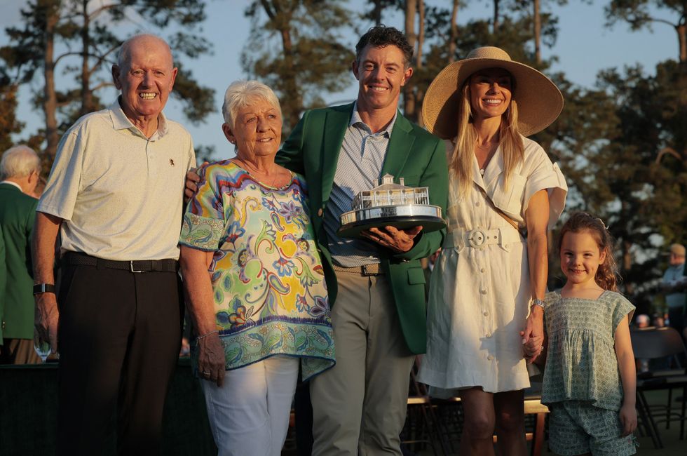 Rory McIlroy was cheered on by his parents, wife and daughter throughout the weekend at The Masters