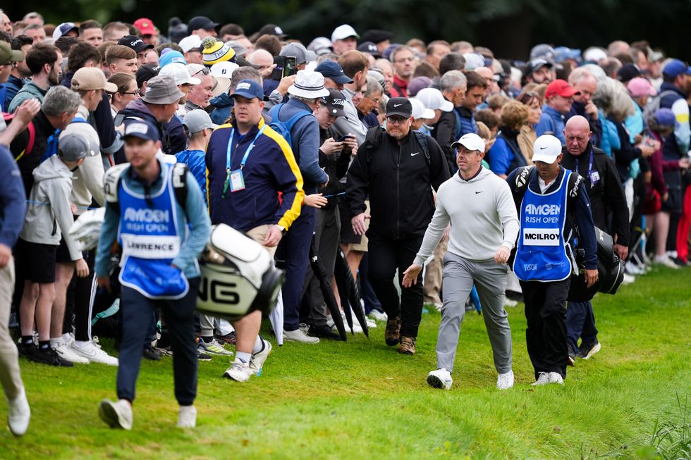 Rory McIlroy was followed by large crowds throughout the Irish Open