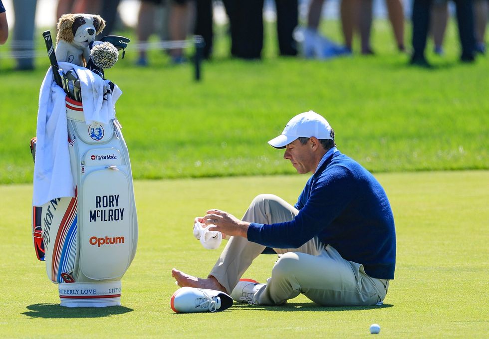Rory McIlroy was forced to abandon his practice round at the PGA Championship