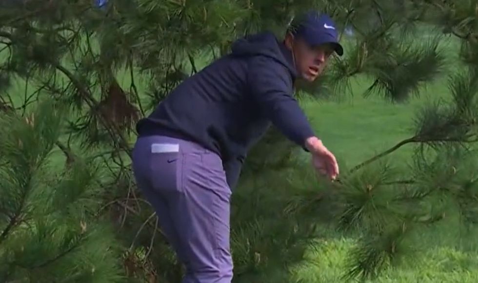 Rory McIlroy was given a two-stroke penalty