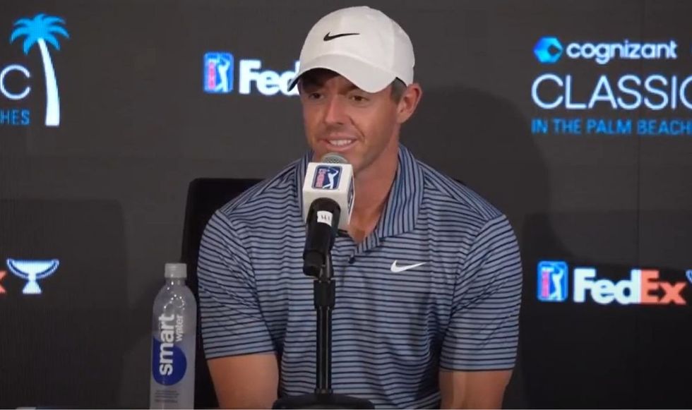 Rory McIlroy was in a playful mood throughout the press conference