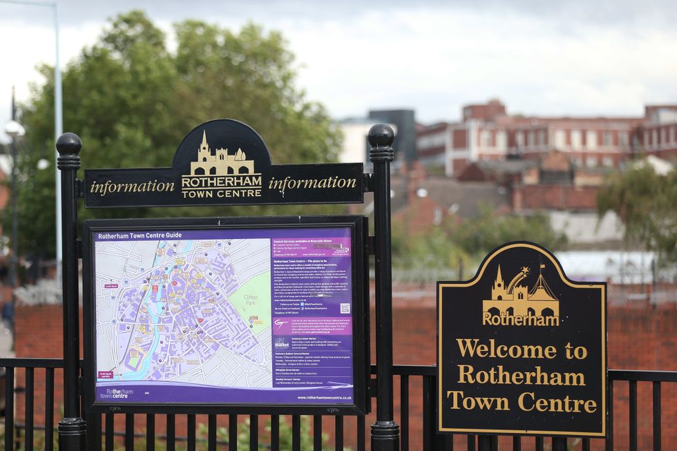 Rotherham town centre following the publication of a report that found around 1,400 children were sexually exploited in the town over a 16-year period.