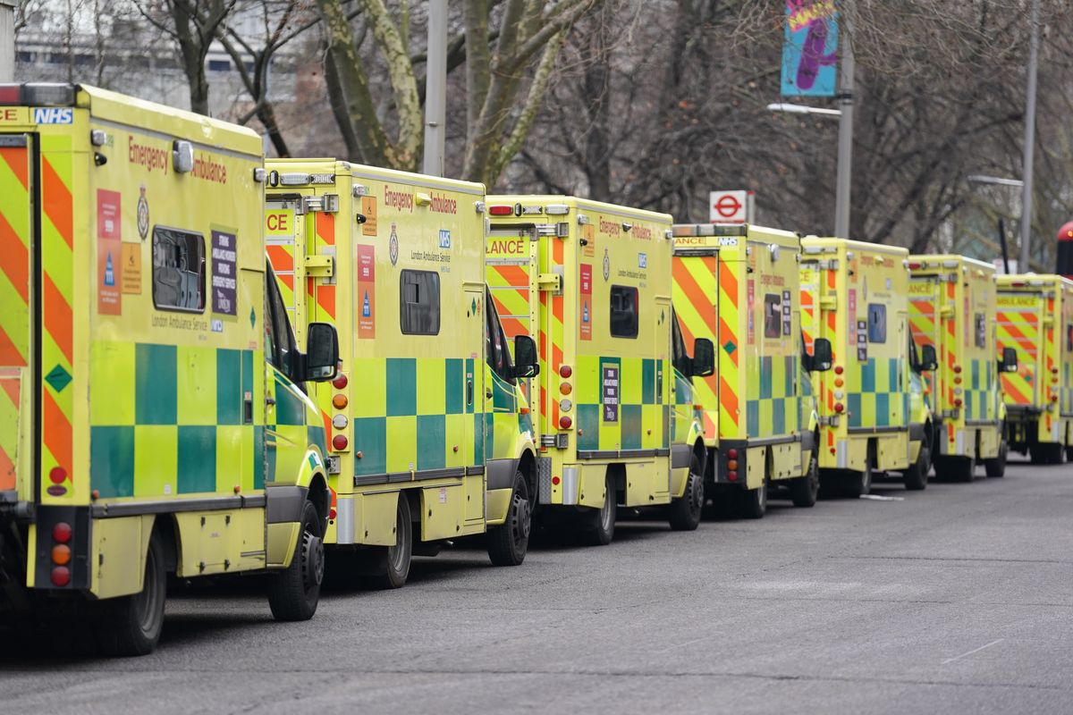 Row of ambulances