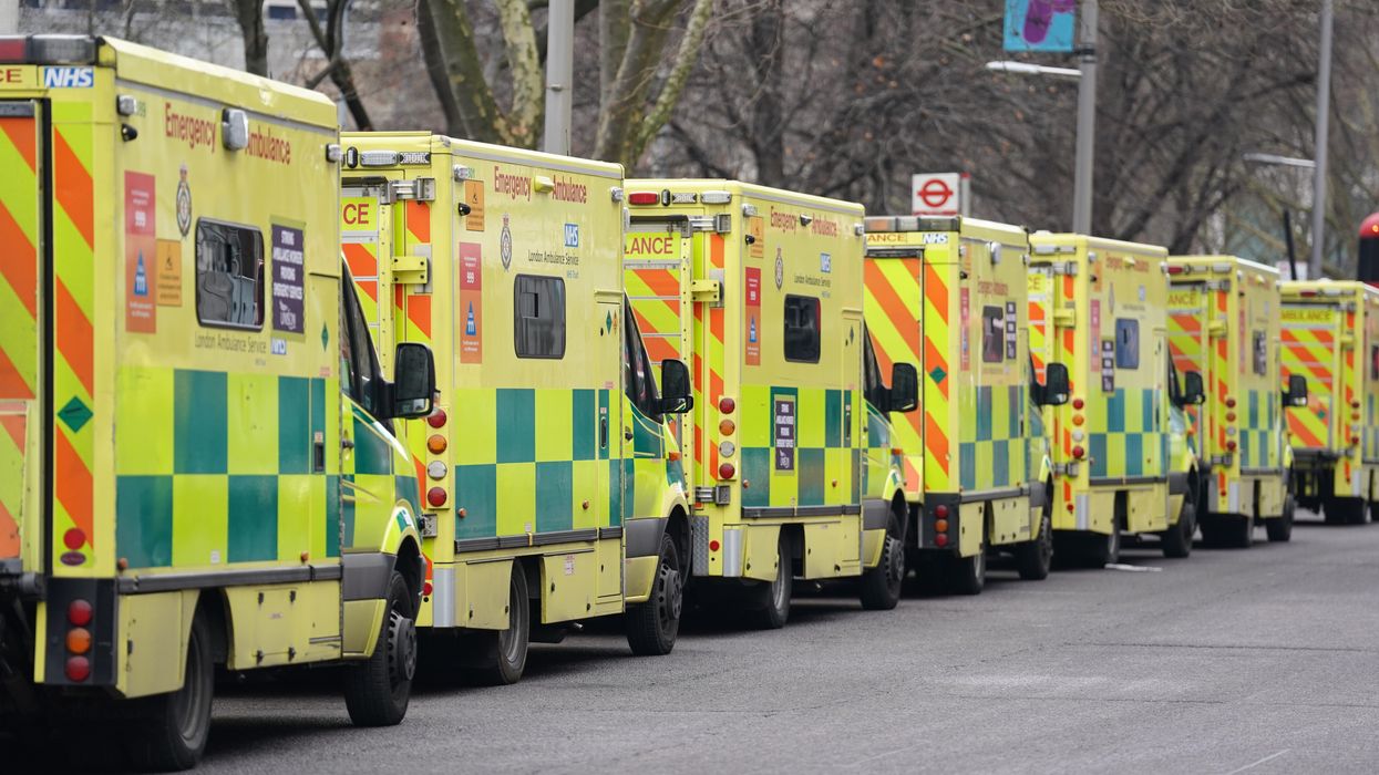 Row of ambulances