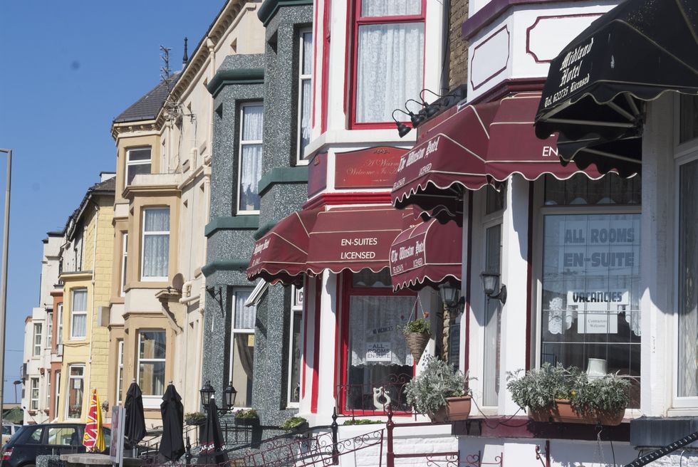 Row of houses in Blackpool