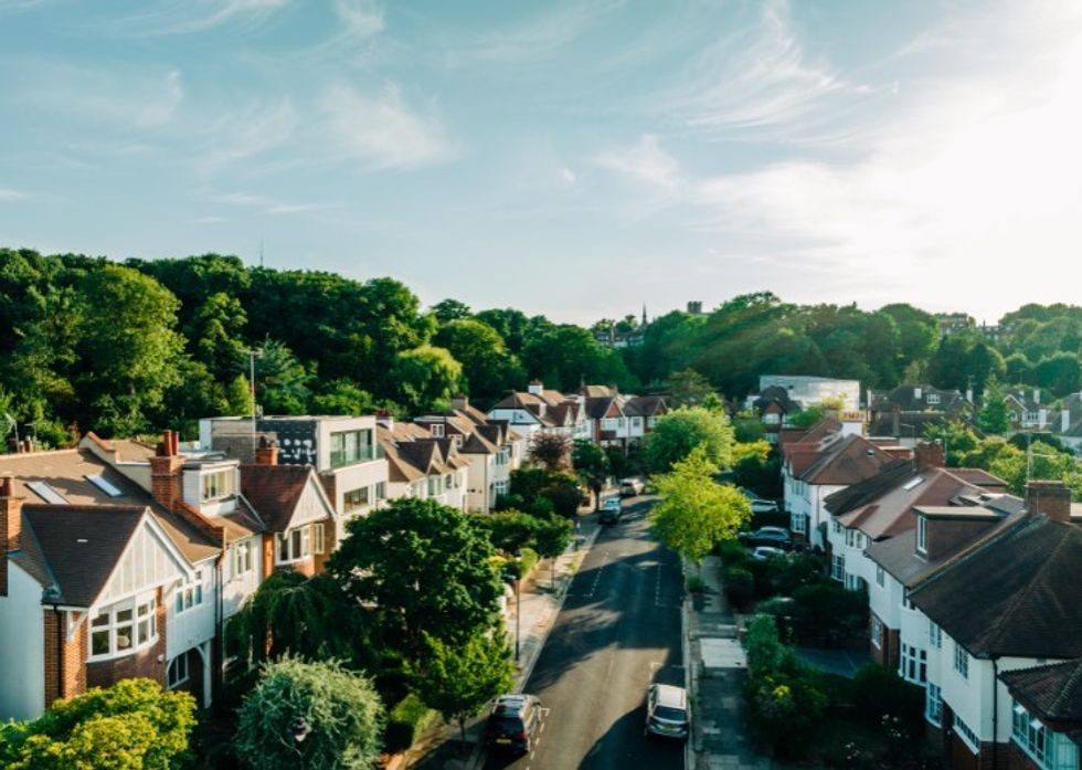 rows of houses