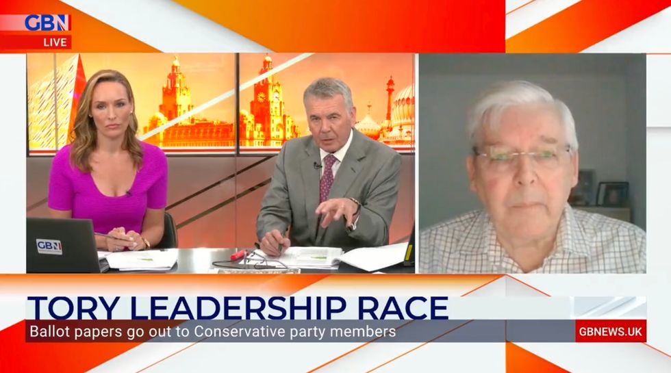 Roy appearing on GB News' Breakfast with Isabel and Mark