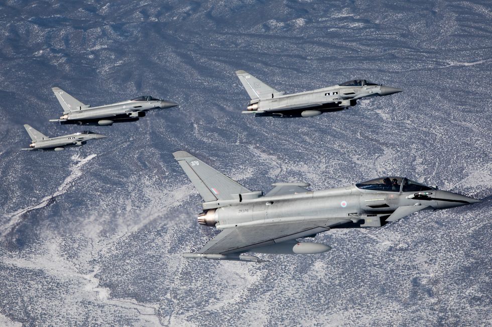 Royal Air Force Typhoons from RAF Lossiemouth, on Exercise Red Flag