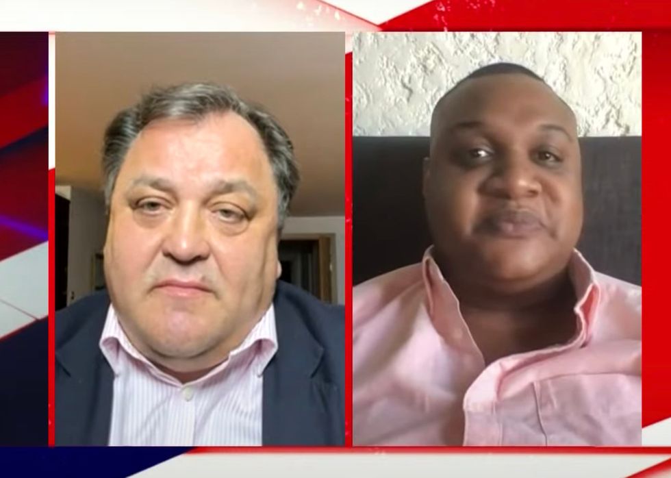 Royal Expert Robert Jobson and journalist Ernest Owens speaking on GB News