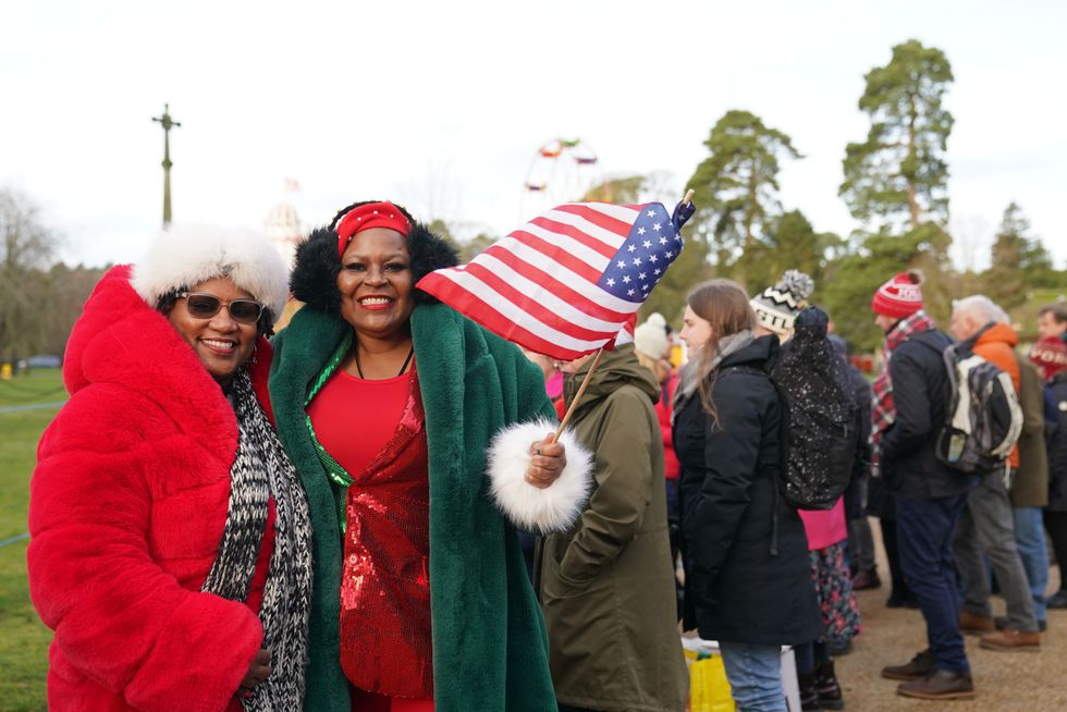 Royal fans who have travelled from Washington DC to greet the members of the royal family