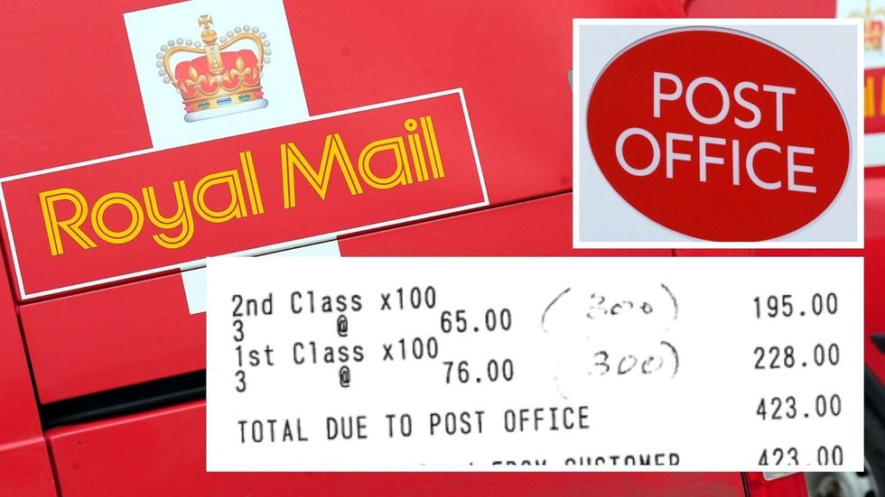Royal Mail and Post Office logo and receipt