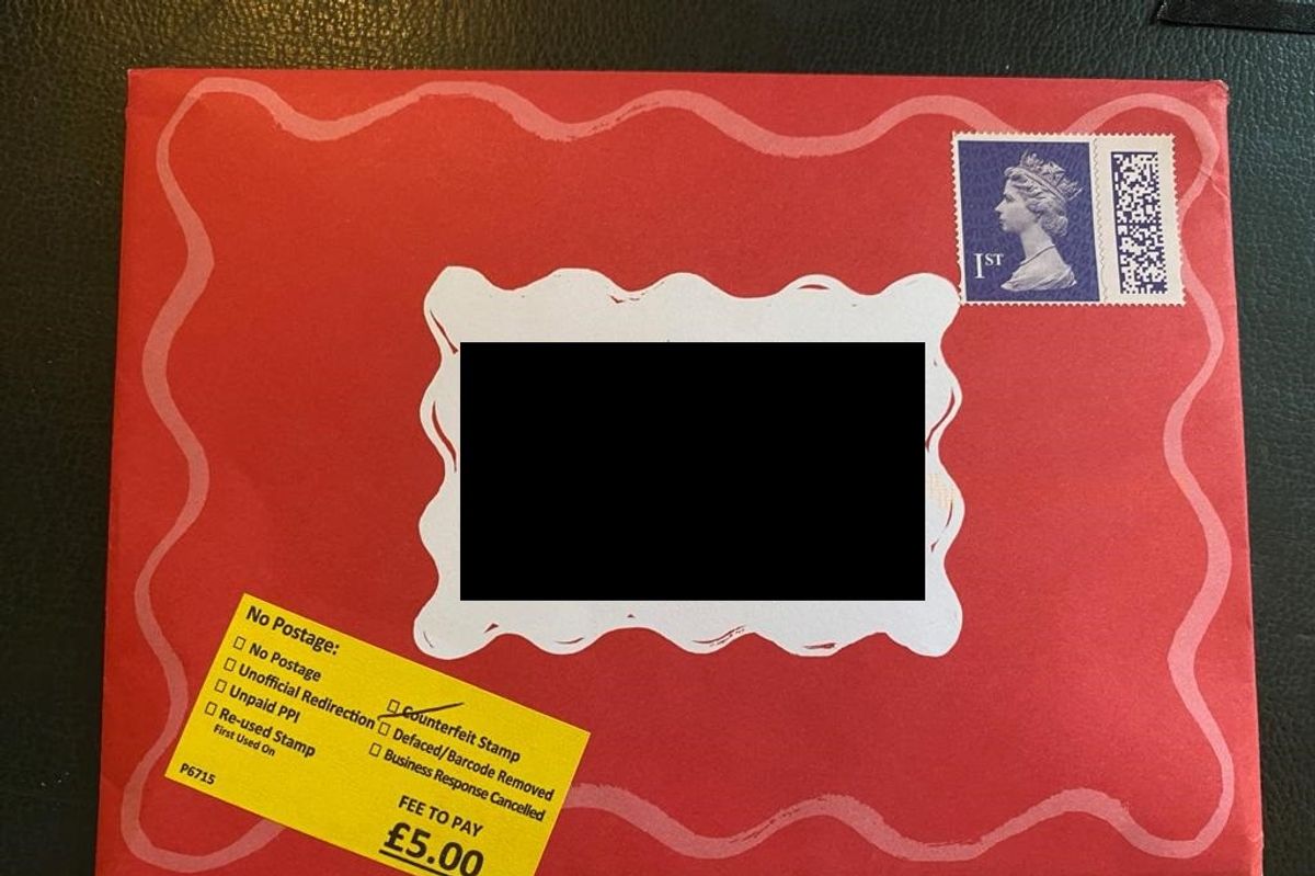 Royal Mail is charging people £5 to get letters they have been sent due to 'counterfeit' stamps