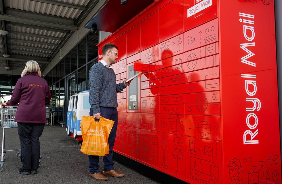 Royal Mail lockers at Sainsbury's