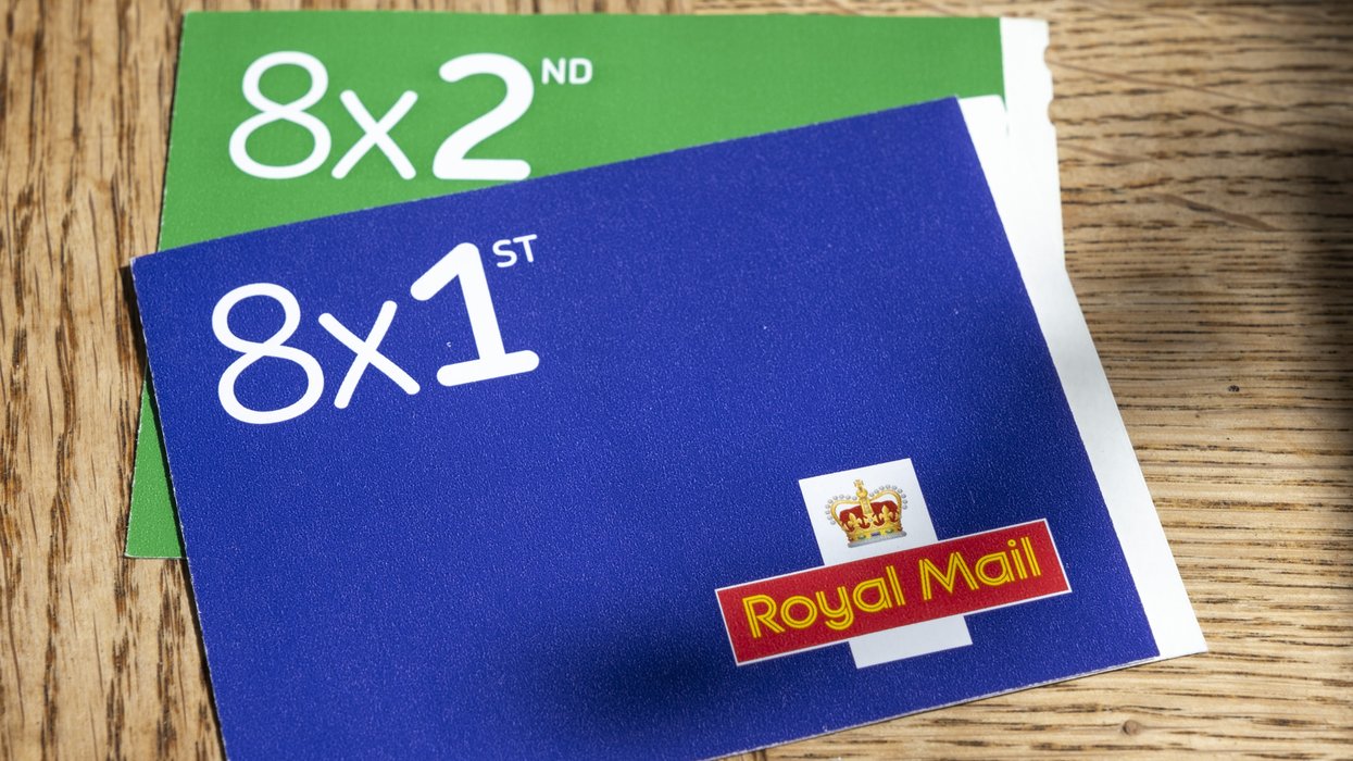 Royal Mail logo on books of stamps