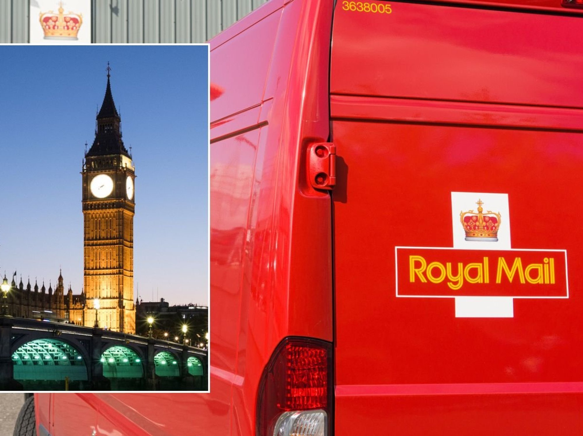 Royal Mail van and Big Ben