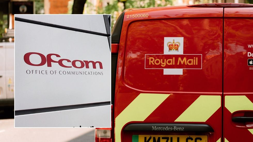 Royal Mail van and Ofcom logo