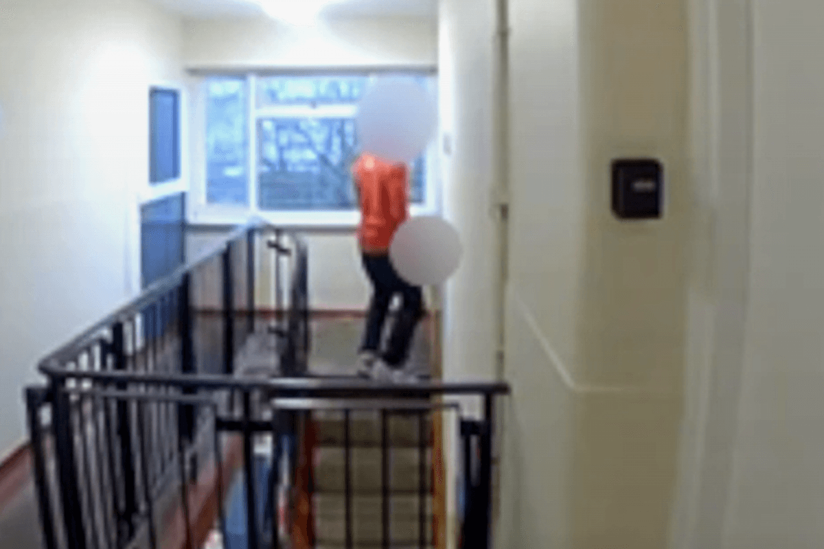 Royal Mail worker urinating in doorway