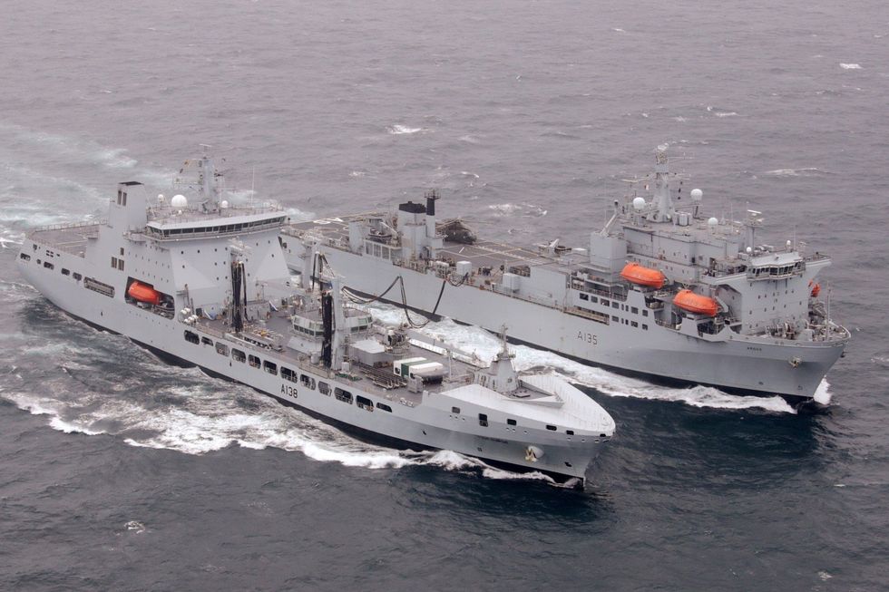 Royal Navy support ships