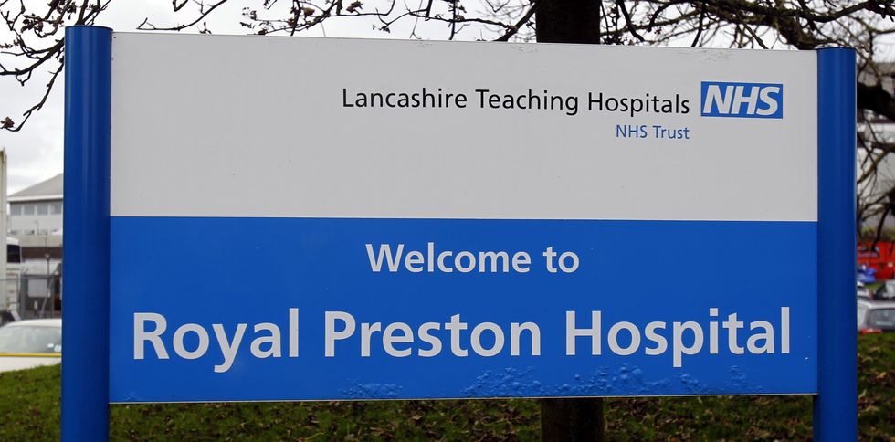 Royal Preston Hospital Sign