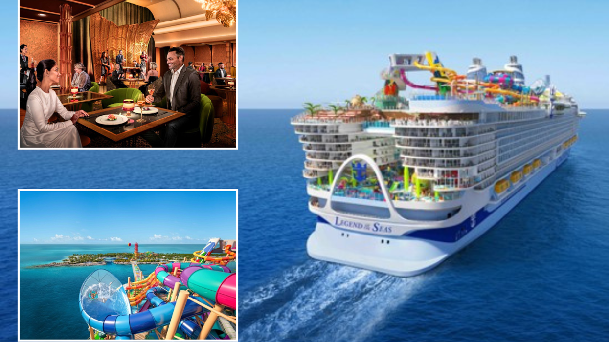 Royal Railway Legend Station / waterslides on deck / Legend of the Seas ship