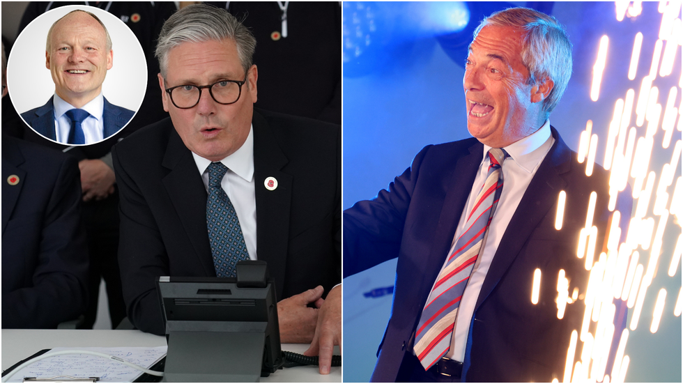 Royston Smith, Keir Starmer and Nigel Farage