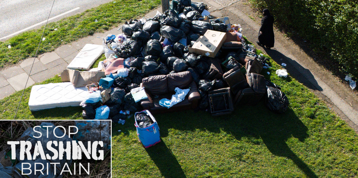 NextImg:'UK's third world city!' Locals surrounded by 17,000 tonnes of rubbish fear for their health after living in 'war zone'