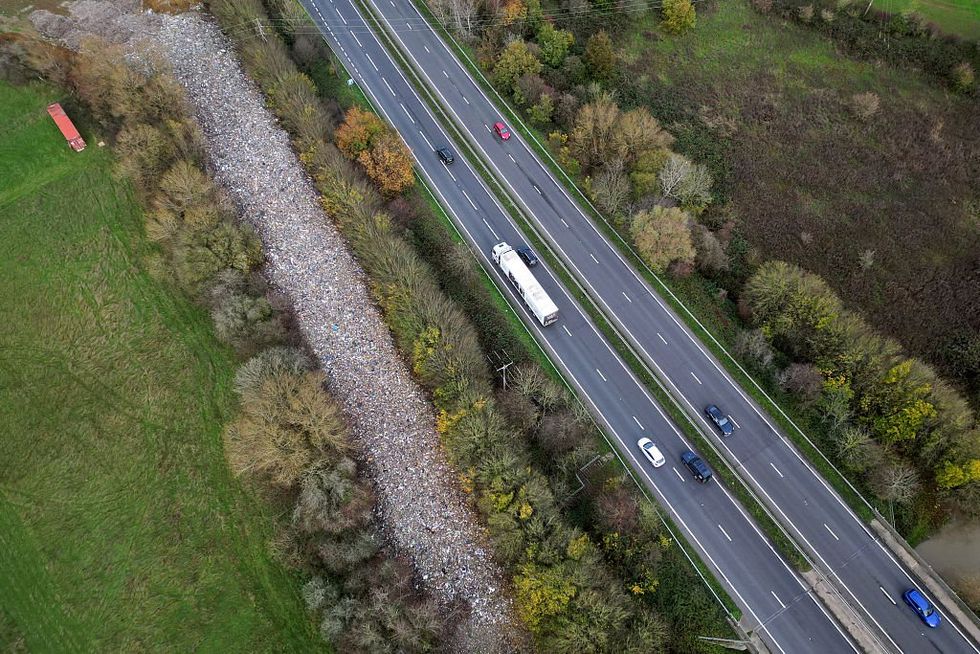 Rubbish near the A34