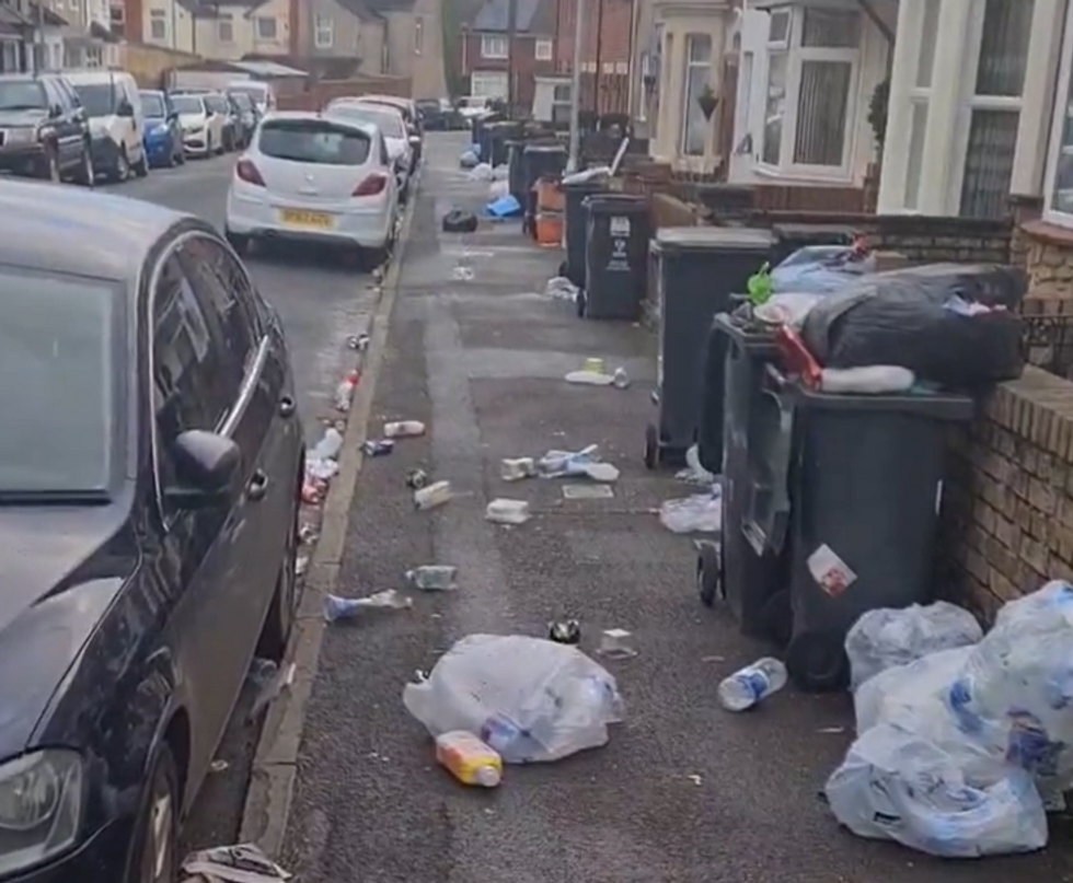 Rubbish on a road