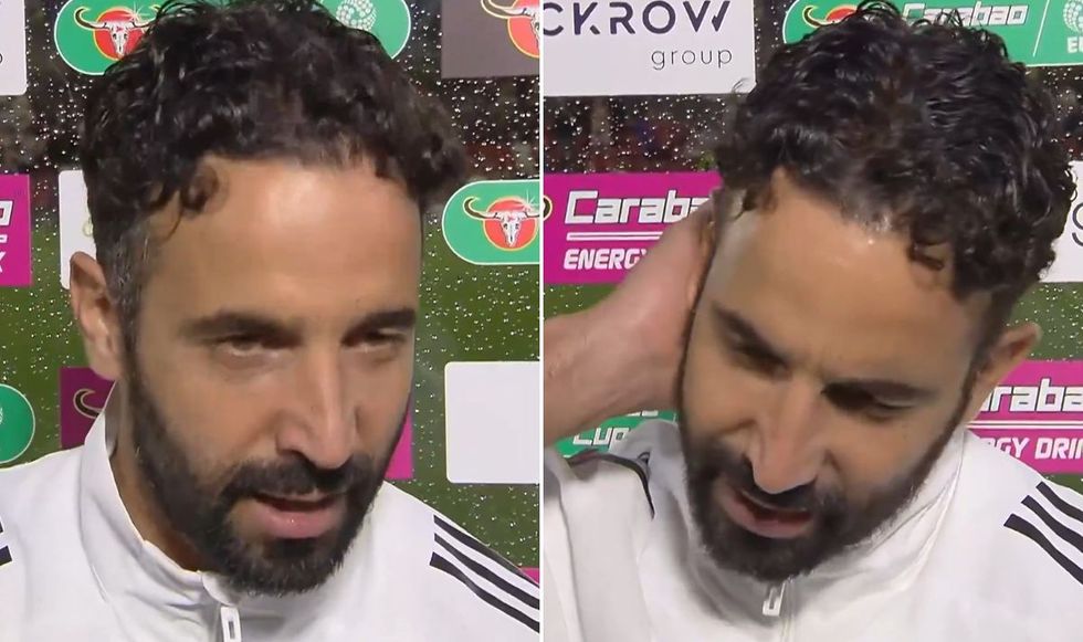 Ruben Amorim repeated the claim 'I felt by players spoke really loud today' to several media outlets