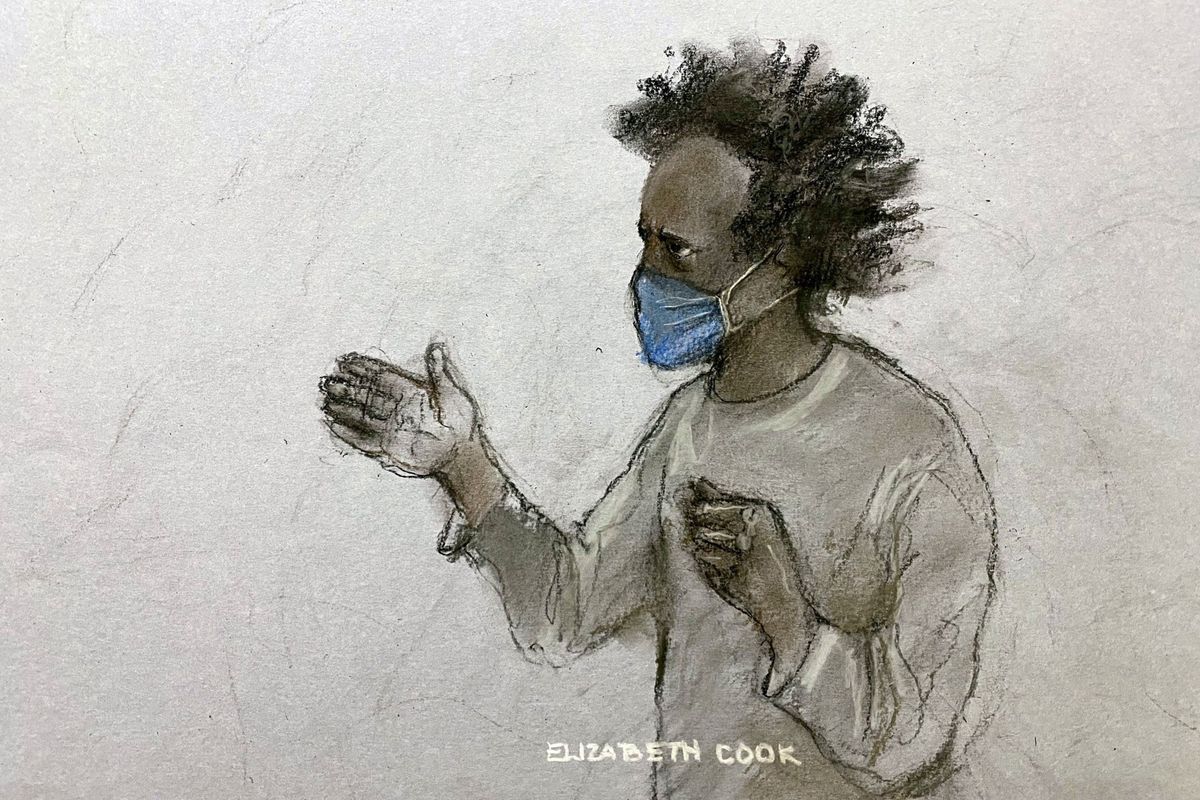 Rudakubana court sketch