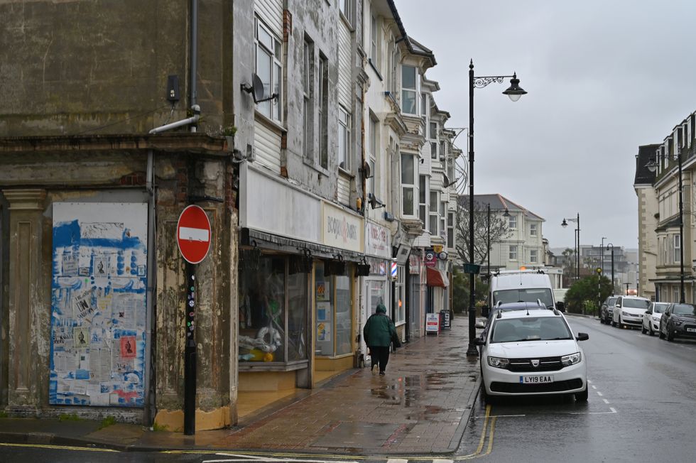 Run down high street