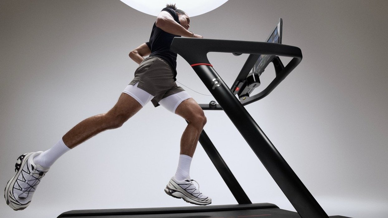 Running workout on Peloton treadmill