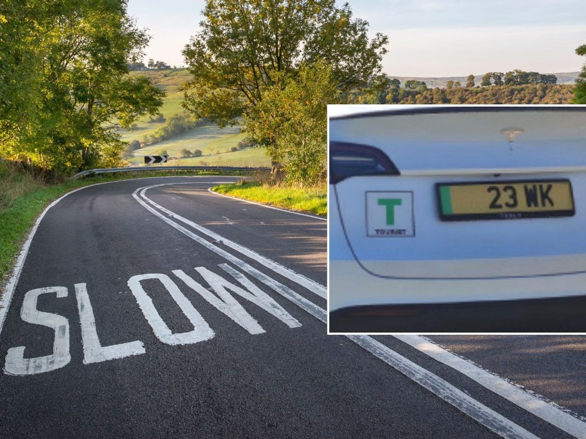 Rural road and a T Plate