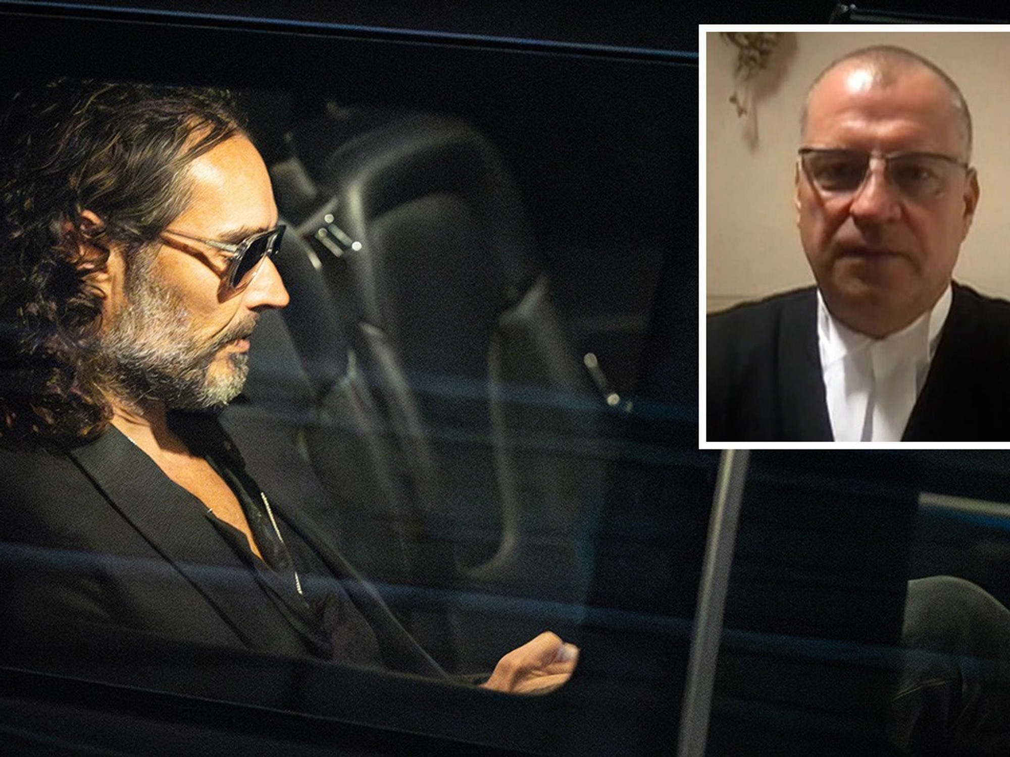 Russell Brand and Chris Daw KC