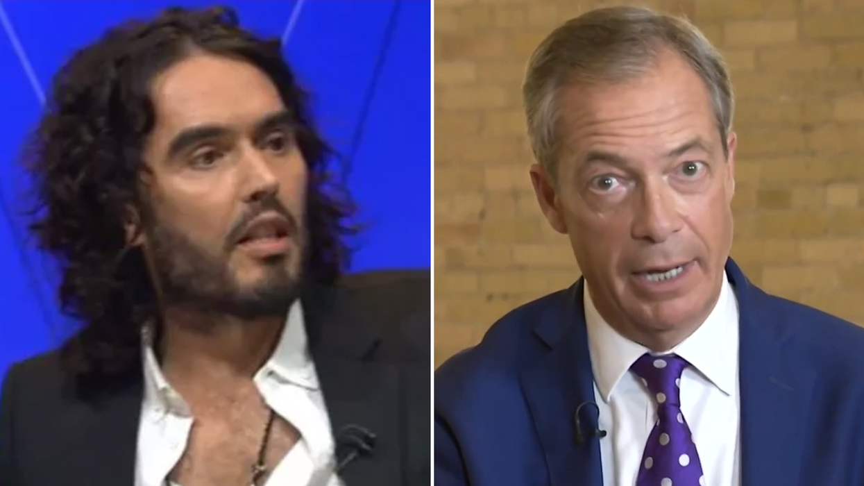 Russell Brand and Nigel Farage
